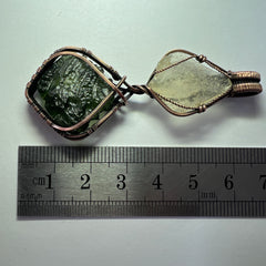 Moldavite & LDG Copper Pendant 3.01g