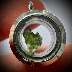 Glass/Stainless Steel Locket with 17mm