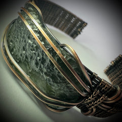Moldavite Copper Bracelet, 6.34g