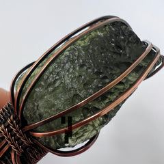 Moldavite Copper Bracelet, 6.34g