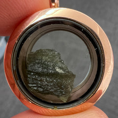 Glass/Stainless Steel Locket with 25mm Gold