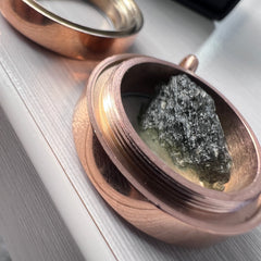 Glass/Stainless Steel Locket with 25mm Gold