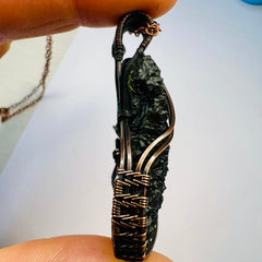 Statement Piece - 17.4g Moldavite/Copper pendant.