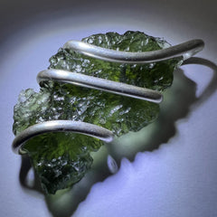 4.89g Maly Chlum Moldavite Pendant in Sterling Silver