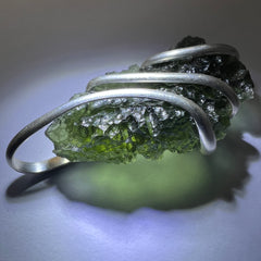 4.89g Maly Chlum Moldavite Pendant in Sterling Silver