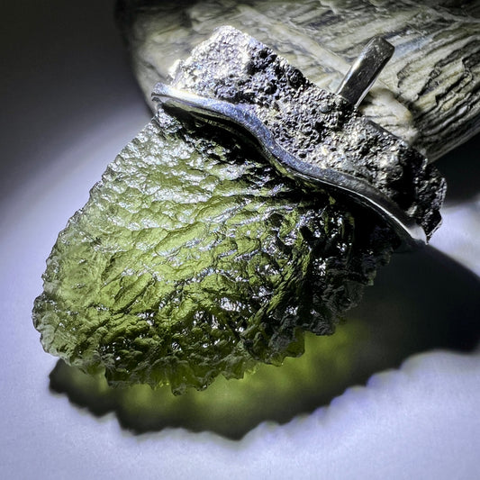 3.22g Moldavite Sterling Silver Pendant