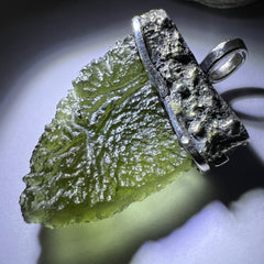 3.22g Moldavite Sterling Silver Pendant