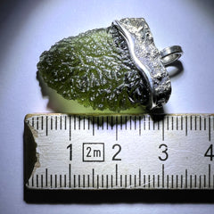 3.22g Moldavite Sterling Silver Pendant