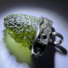 3.22g Moldavite Sterling Silver Pendant