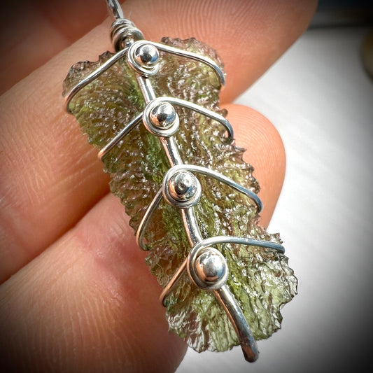 1.7g Moldavite Silver Pendant