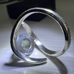 All-Seeing Eye Silver Ring - Open Size O (7)