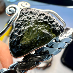 The Crown – Sterling Silver Moldavite Pendant