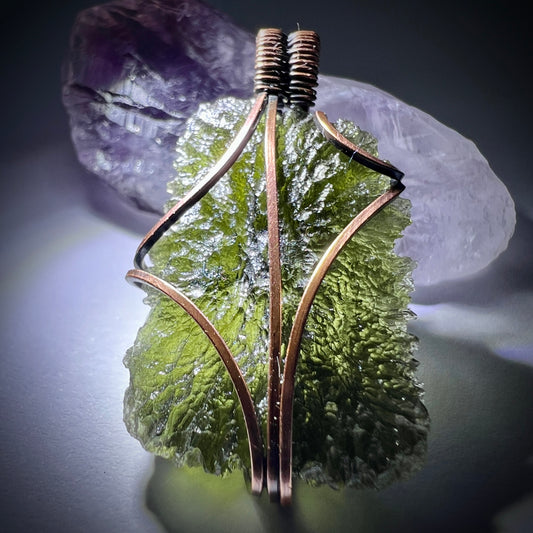 4.6g Moldavite & Copper Pendant