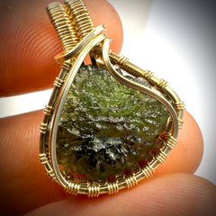 2.2g Chlum Moldavite Pendant– 14k Gold Filled