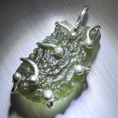Moldavite Pendant — “Tentacles” Design. 4.39.