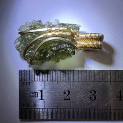 2.2g Chlum Moldavite Pendant– 14k Gold