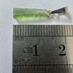 0.37g Moldavite Rhodium-Plated Silver Pendant