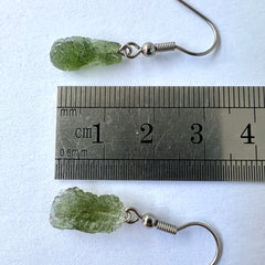 1.3g Moldavite Stainless Steel Stud Earrings