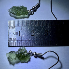 1.42g Moldavite Stainless Steel Stud Earrings