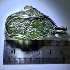 7.68g Moldavite/Silver pendant.