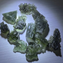 16.5g Wholesale Moldavite Lot - 12pcs