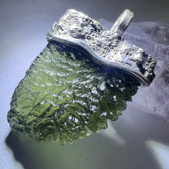 3.22g Moldavite & Silver Pendant