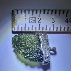 3.22g Moldavite & Silver Pendant