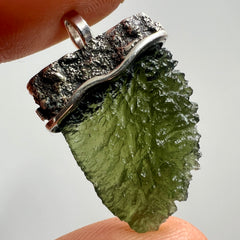 3.22g Moldavite & Silver Pendant