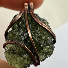 4.86g Moldavite & Copper Pendant