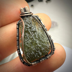 3.3g Moldavite & Copper Pendant