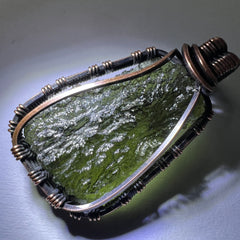 3.3g Moldavite & Copper Pendant