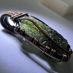 3.3g Moldavite & Copper Pendant