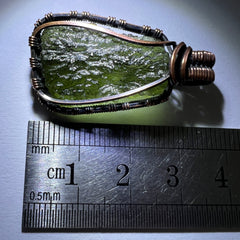 3.3g Moldavite & Copper Pendant