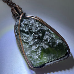 9.1g Moldavite & Copper Pendant