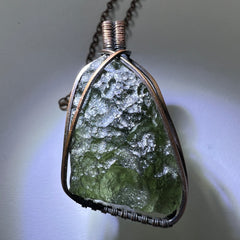 9.1g Moldavite & Copper Pendant