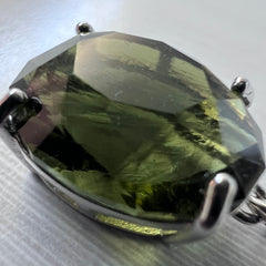 Exquisite Oval-Cut Moldavite Pendant — 7.29 ct