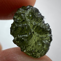 1.35g Maly Chlum Moldavite, Visible Lechatelierite
