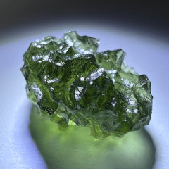 1.35g Maly Chlum Moldavite, Visible Lechatelierite