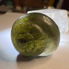 Moldavite Snail Carving – Twin Set (Carving 2 of 2)