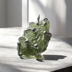Moldavite Pendant — “Tentacles” Design. 4.39.