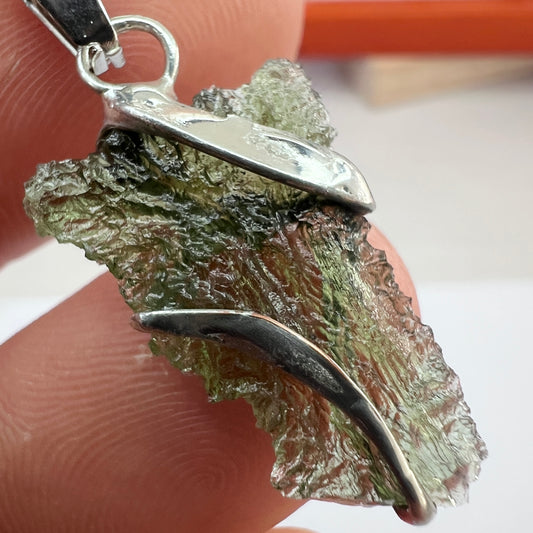 Genuine moldavite necklace