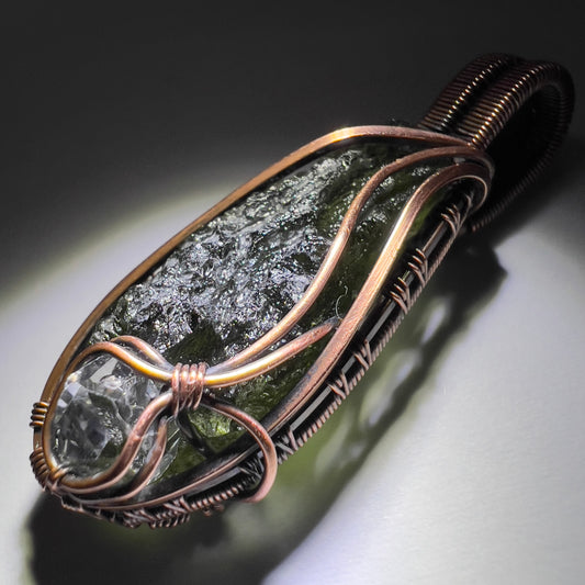 Moldavite gemstone pendant