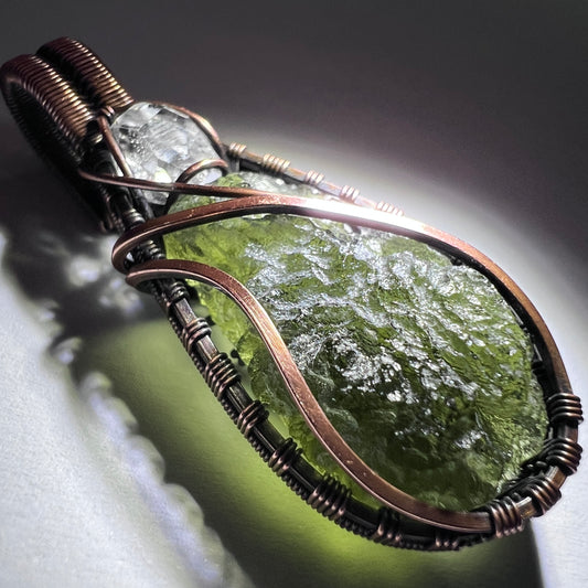 Genuine moldavite pendant