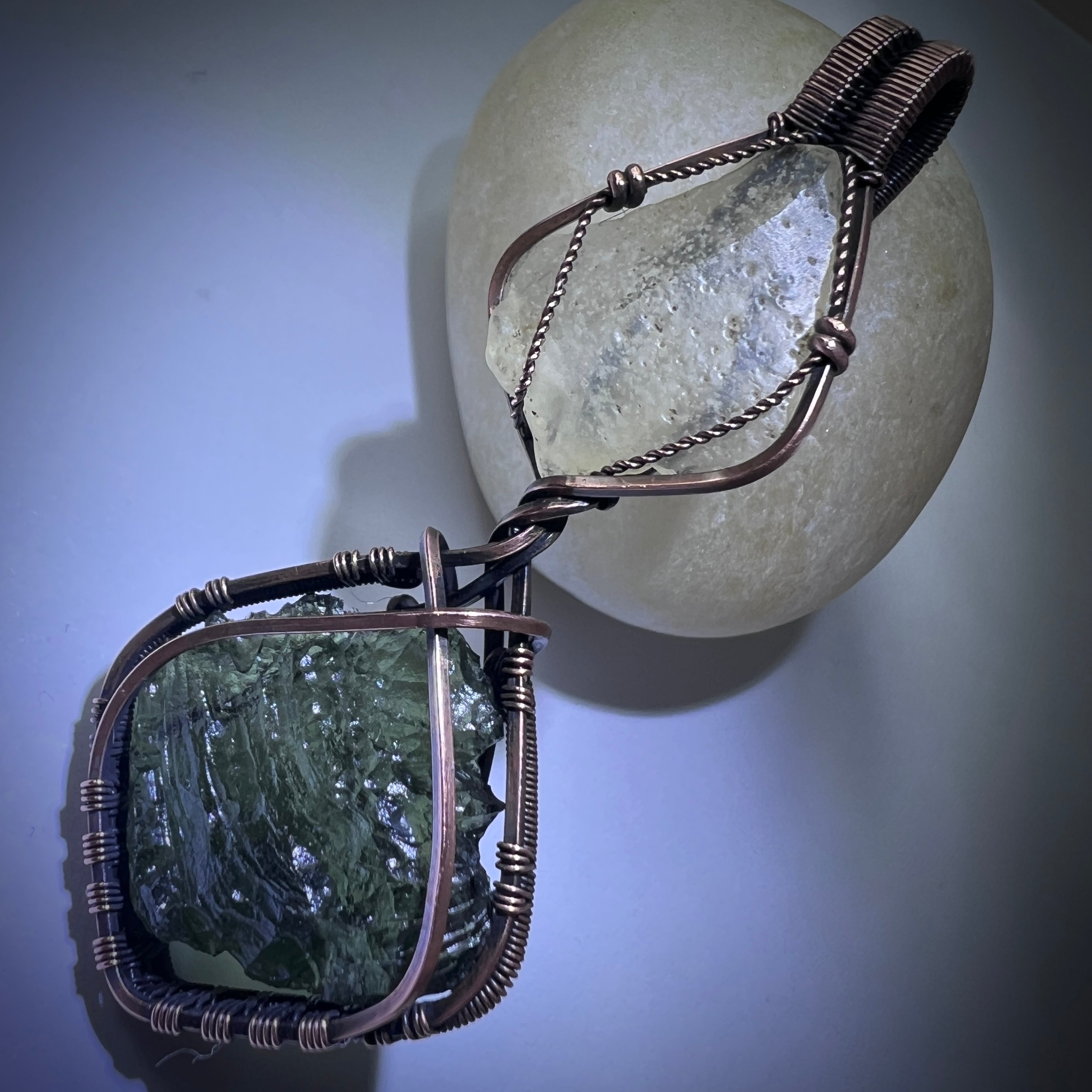 Moldavite & LDG Copper Pendant 3.01g