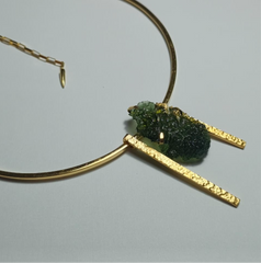 Moldavite pendant necklace