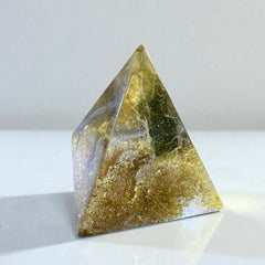 Moldavite Orgone Generator Pyramid 28mm