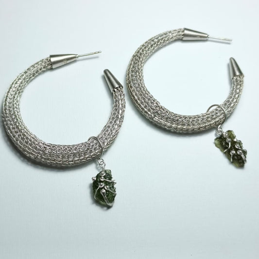 Woven Silver Earrings | 0.7g & 0.8g | Chlum