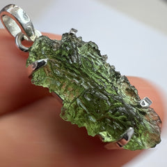 2.27g Moldavite/Silver pendant