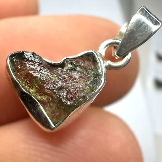 1.31g Bezel Set Moldavite/Silver Pendant