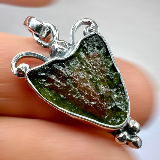 1.06g Moldavite/Silver pendant